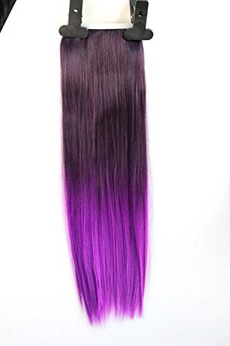 Kisspat Purple Fashion Ombre Dip Dyed Straight Hair Extension