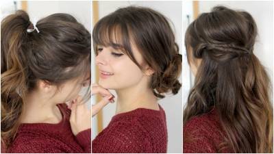Cute, Easy Hairstyles With Bangs | Tutorial