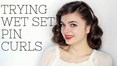 Trying Wet Set Pin Curls | The Pin Curl Diaries #1