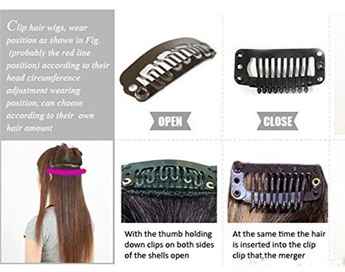 Clip In Hair Extension Full Head Synthetic Hairpieces Thick Long